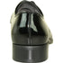 Bravo Mens Classic Moc Toe Shiny Patent Tuxedo Prom Shoe in Black
