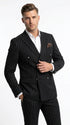 Men's Black Pinstripe Tuxedo Suit – Classic  & 1920s Gangster Formal Wear Vintage 1940s 1930s Look