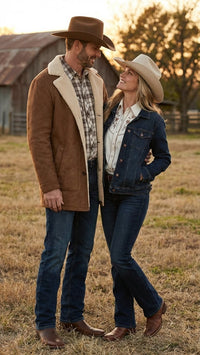 Men’s Brown Western Faux Suede Blazer Coat – Cowboy Style Long Jacket for Wedding, Party and Special Events