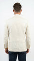 Men’s Ivory Linen Double Breasted Blazer, Lightweight Wedding Dinner Sport Coat Jacket Cream Off White