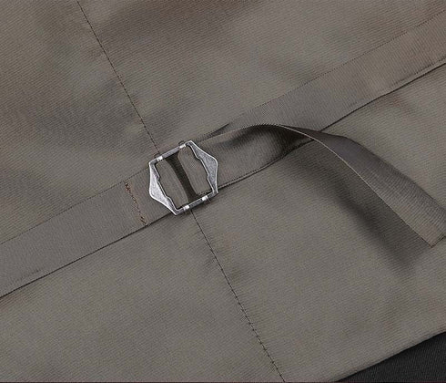 Bevagna Collection - Wool Suit Dress Vest 5 Buttons Regular Fit In Black