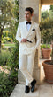 Men’s ivory Cream Double Breasted Suit – Classic Formal Tuxedo Style Suit for Weddings off White Color