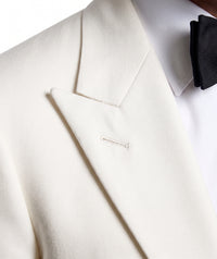 Men’s Pure White Dinner Jacket Blazer – James Bond Style Formal Tuxedo Blazer for Wedding, Black Tie & Evening Wear