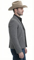 Mens Charcoal Gray Western Blazer – Cowboy Style Casual Jacket Classic Country Western Sport Coat