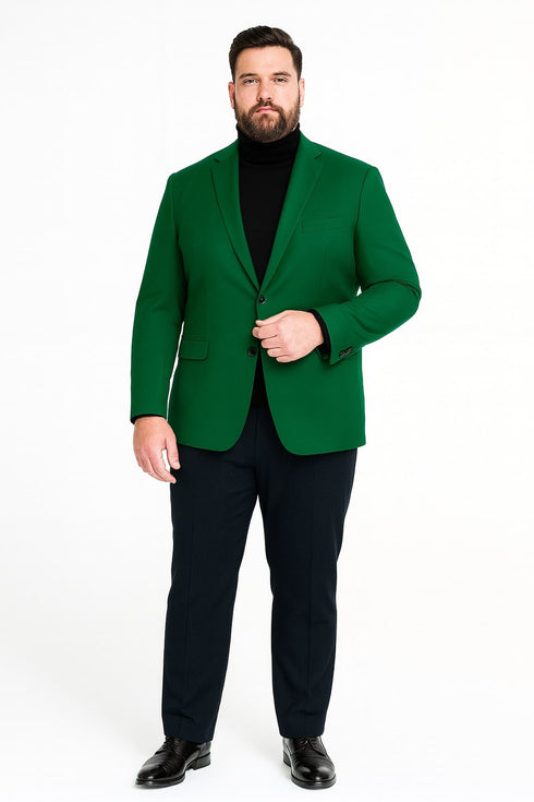 Mens Green Blazer – Stylish Casual and Formal Sport Coat for Parties, Weddings and Events in Emerald Green