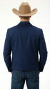 Mens Navy Blue Western Blazer Set – Cowboy Style Jacket and Pants Outfit Classic Country Western Blazer