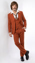 Men’s Burnt Orange 3-Piece Suit – 1970s Disco, Retro Rockabilly, Prom and Party Suit