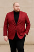 Men’s Burgundy Red - Wine  Two-Button Sport Coat – Stylish Blazer for Business, Parties