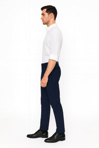 Men’s White Linen Button Down Shirt – Long Sleeve Roll-Up Casual Dress Shirt