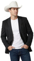 Men’s Black Western Blazer – Cowboy Sport Coat with Western Yoke Design