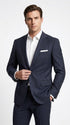 Men’s Patrick Bateman Inspired Navy Pinstripe Suit – American Psycho 1980s Business Style 2 Piece Suit