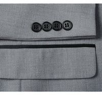 Mens Gray Tuxedo - Grey Wedding Suit-Mens Traditional Slim Fit Shawl Collar Tuxedo In Light Grey