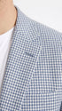 Men’s Light Blue Checkered Sport Coat – Two-Button Wedding, Business and Smart Casual Blazer