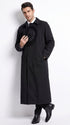 Men’s Neo Matrix Inspired Black Trench Coat – Long Full-Length Gothic Movie Style Overcoat