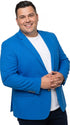 Men’s Bright Blue Club Blazer – Ted Lasso Inspired Classic Two-Button Sport Coat