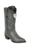 Wild West Botas de Avestruz Horma Puntal Gris
