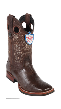 Wild West Botas de Armadillo Horma Rodeo Brown