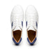Zelli Olympias Crocodile-Trimmed Calfskin Sneakers in White and Navy