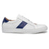 Zelli Olympias Crocodile-Trimmed Calfskin Sneakers in White and Navy