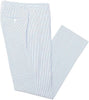 Mens Seersucker Pants - Summer Casual Pinstripe Modern Fit in Color Blue