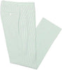 Mens Seersucker Pants - Summer Casual Pinstripe Modern Fit in Color Green
