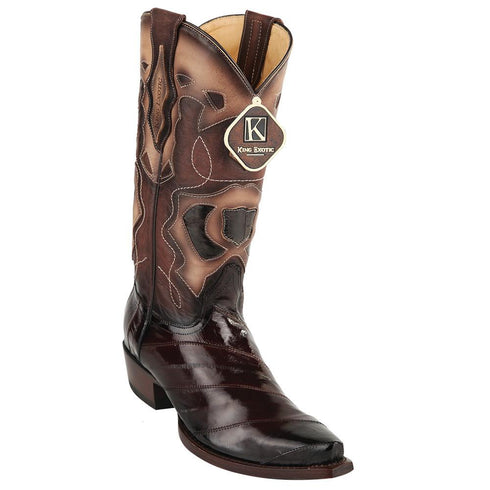 King Exotic Men's Eel Western Snip Toe Boot