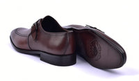 Corrente 6471 Leather Slip-On Monkstrap Shoe - Brown - Image 4