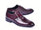 Corrente 6471 Leather Slip-On Monkstrap Shoe - Burgundy - Burgundy - Size 13