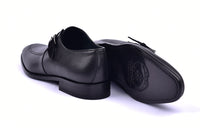 Corrente 6471 Leather Slip-On Monkstrap Shoe - Black - Image 4