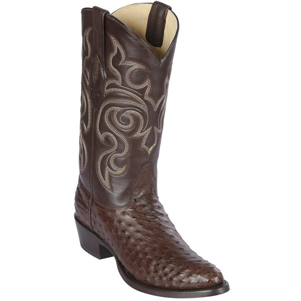 brown ostrich cowboy boot