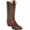 Brown ostrich cowboy boot