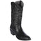 Black ostrich leg boots 