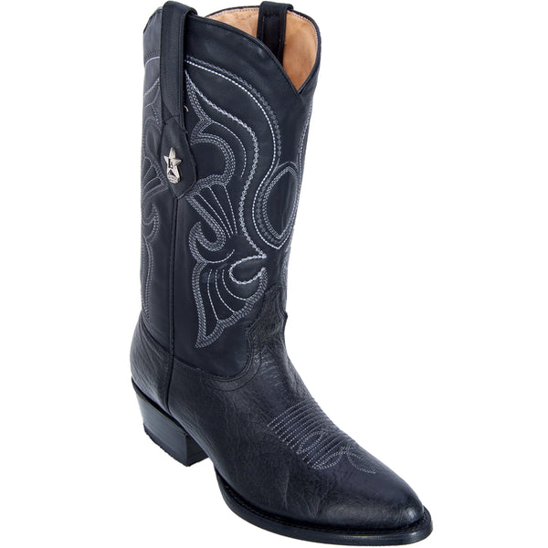 Bull shoulder black cowboy boots