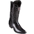 Black round toe cowboy boot