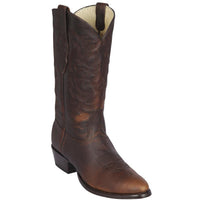 Round Toe Cowboy Boots Walnut