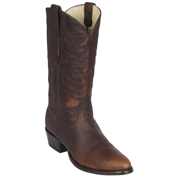 Round Toe Cowboy Boots Walnut