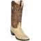 Image of Los Altos Mens Honey Caiman Belly Round Toe Cowboy Boots.