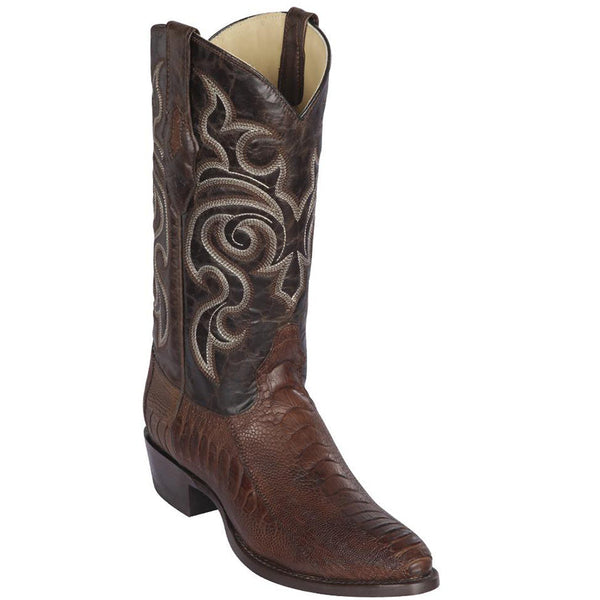 Brown Ostrich Leg Boot