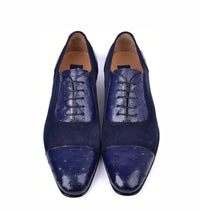 Corrente 6708 Cap-Toe Lace-Up Oxford - Navy - Image 3