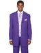 Mens 4 Button Wide Notch Lapel Fashion Purple Suit