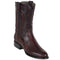 Black Cherry Roper Ostrich Leg Western Boots - Los Altos Boots