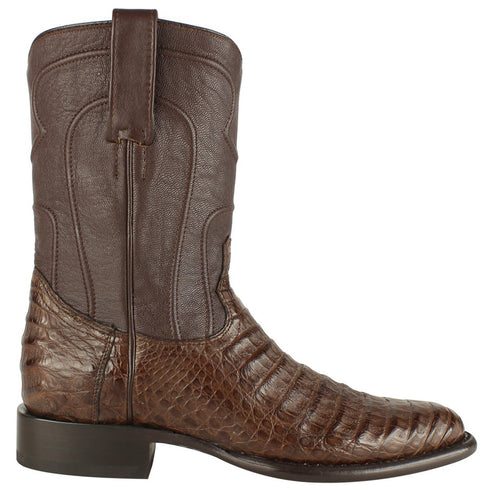 Caiman Belly Roper Boots