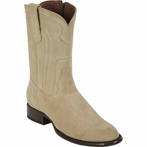 Men's Los Altos Original Suede Leather Boots Roper Toe with Zipper