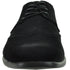 Bravo Mens Vegan Suede Wedding & Prom Wingtip Lace Up Dress Shoe in Black