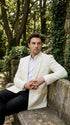 Mens Ivory Dinner Jacket Blazer – Elegant Ivory Cream Off White Formal Blazer Wedding Tuxedo Jacket Evening Wear
