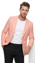 Men’s Peach Blazer – Modern Fit Wedding, Summer, Business Casual & Smart Casual Sport Coat