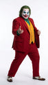 Men's Joker 2019 Red 3-Piece Suit – Joaquin Phoenix Movie-Inspired Costume with Mustard Orange Vest & Green Shirt & Tie Package