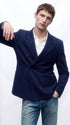 Men’s Navy Blue Double Breasted Blazer – Formal Sport Coat