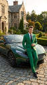 Men’s Augusta Green Emerald Light Green Suit – Slim Fit 2 Piece Formal Suit for Wedding, Prom and Evening Events