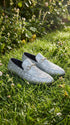 Men's Silver Gray Glitter Loafers | Sparkly Dress Shoes for Wedding, Prom, Party & Formal Events